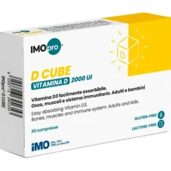 IMOpro D Cube Vitamina D 2000UI per Ossa e Muscoli 30 Compresse