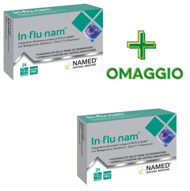 Influnam Integratore per Influenza e Raffreddore 24 Compresse + CONFEZIONE OMAGGIO