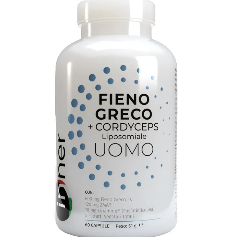 Inner Fieno Greco Cordyceps Integratore Uomo 60 Capsule