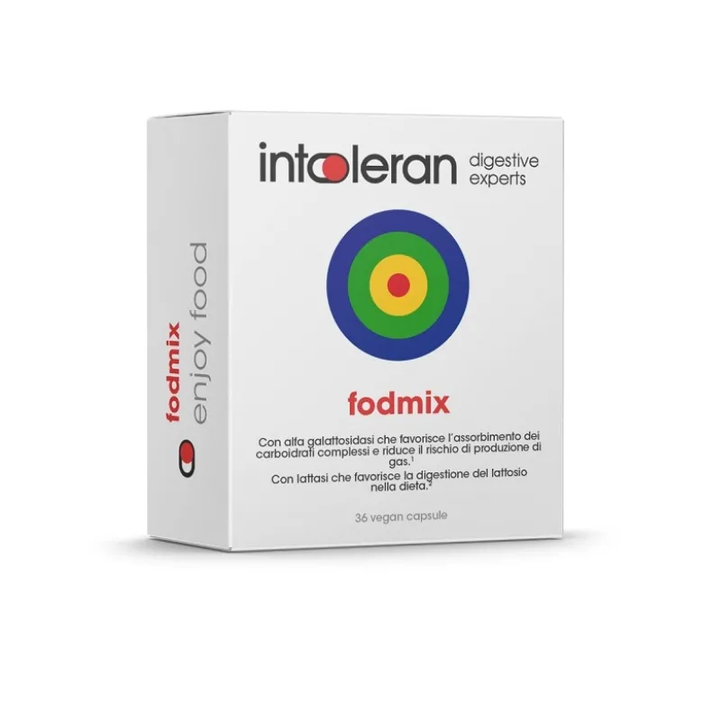 Intoleran Fodmix integratore per digestione carboidrati e lattosio 36 capsule vegane