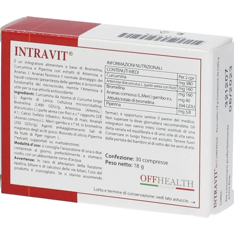 Intravit Integratore per Benessere Occhi e Vista 30 Compresse