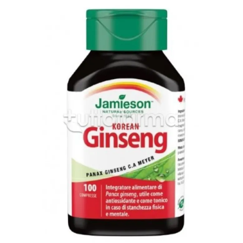 Jamieson Korean Ginseng Integratore Energizzante 100 Compresse