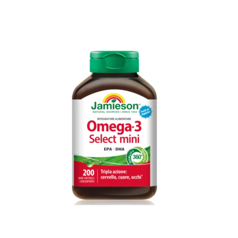 Jamieson Omega 3 Select Mini Integratore per Cuore 200 Piccole Perle