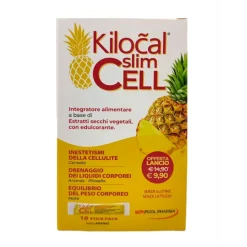 Kilocal Slim Cell Integratore Snellente Anticellulite Gusto Ananas 10 Stick