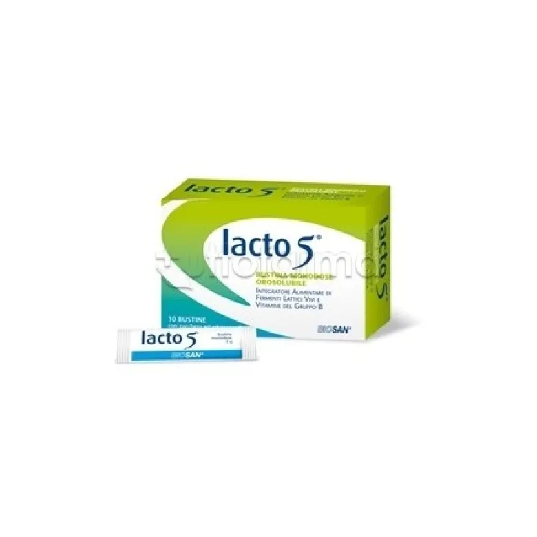 Lacto 5 per Benessere Intestinale 10 Bustine Orosolubili