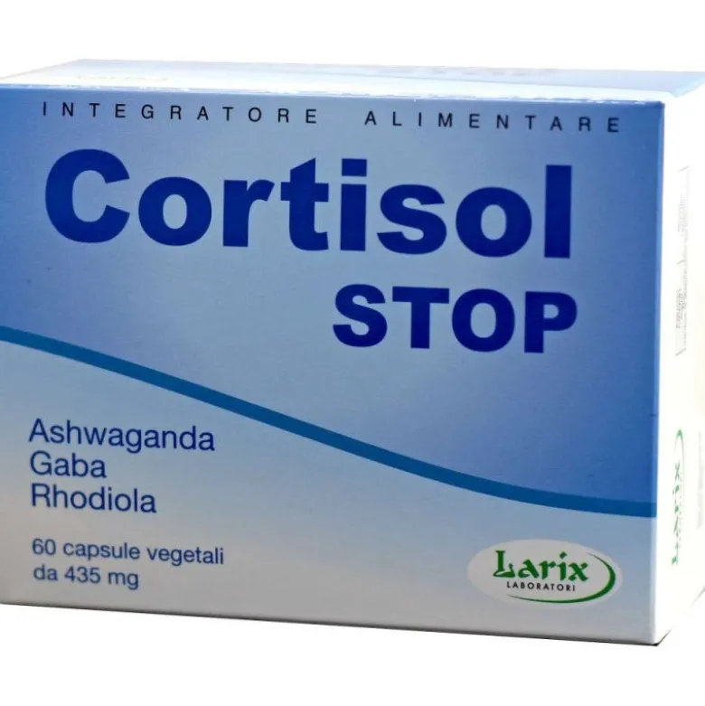 Larix Cortisol Stop Ashwagandha per Stress e Stanchezza Mentale60 Capsule