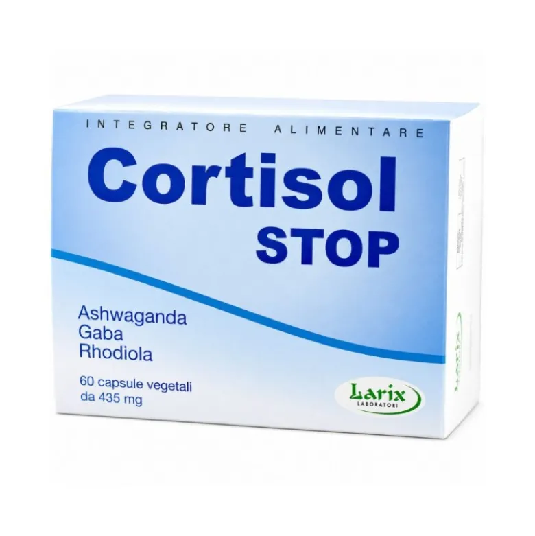 Larix Cortisol Stop Ashwagandha per Stress e Stanchezza Mentale60 Capsule