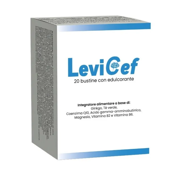 Levicef Integratore per Memoria e Stanchezza 20 Bustine – Supporto Cognitivo e Vitalità