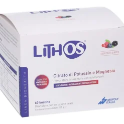 Lithos Integratore Potassio e Magnesio Gusto Frutti di Bosco 60 Bustine