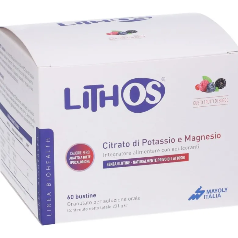 Lithos Integratore Potassio e Magnesio Gusto Frutti di Bosco 60 Bustine