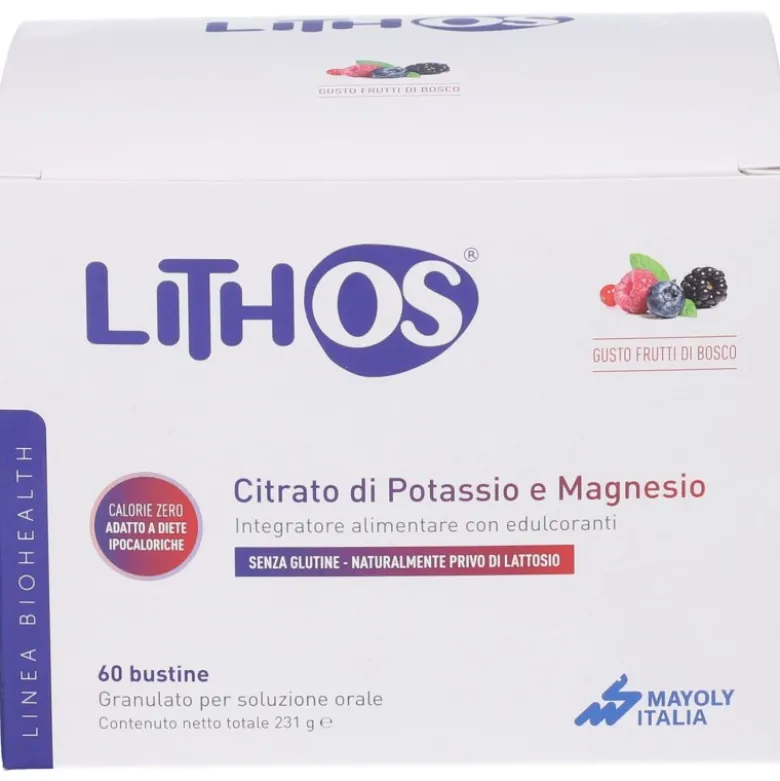 Lithos Integratore Potassio e Magnesio Gusto Frutti di Bosco 60 Bustine