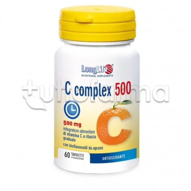 Longlife C Complex 500mg Integratore con Vitamina C 60 Tavolette