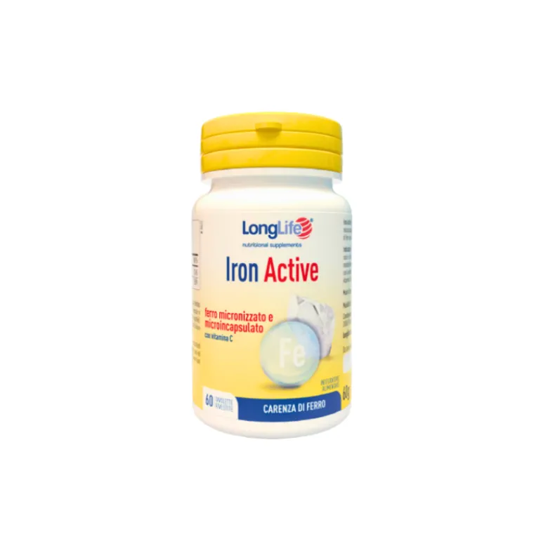 Long Life Iron Active Integratore di Ferro e Vitamina C 60 Tavolette