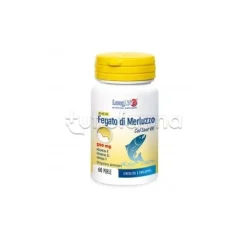Longlife Olio di Fegato di Merluzzo 500mg Integratore con Omega 3 60 Perle