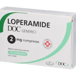 Loperamide Doc Generici 15 Compresse 2 mg contro Diarrea (Equivalente Imodium)