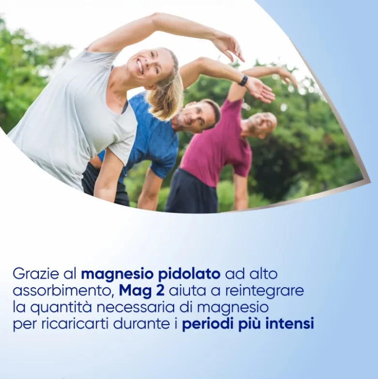 Mag 2 Integratore Alimentare per Stanchezza e Stress 2,25 gr Magnesio 20 Bustine