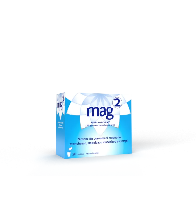 Mag 2 Integratore Alimentare per Stanchezza e Stress 2,25 gr Magnesio 20 Bustine