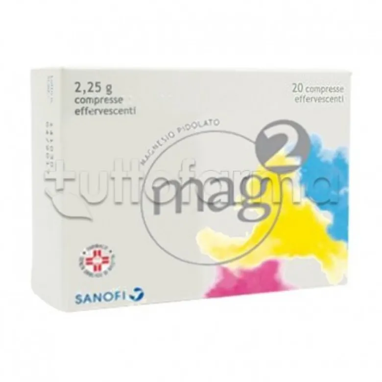 Mag 2 Integratore Alimentare per Stress e Stanchezza 2,25 gr Magnesio 20 Compresse Effervescenti