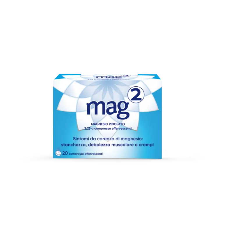 Mag 2 Integratore Alimentare per Stress e Stanchezza 2,25 gr Magnesio 20 Compresse Effervescenti