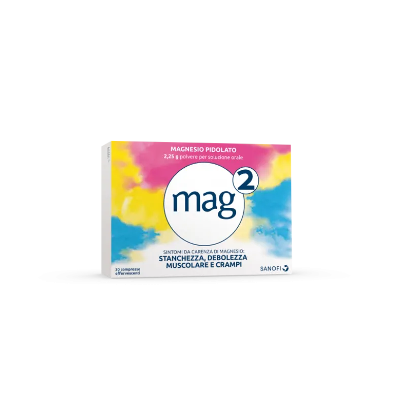 Mag 2 Integratore Alimentare per Stress e Stanchezza 2,25 gr Magnesio 20 Compresse Effervescenti