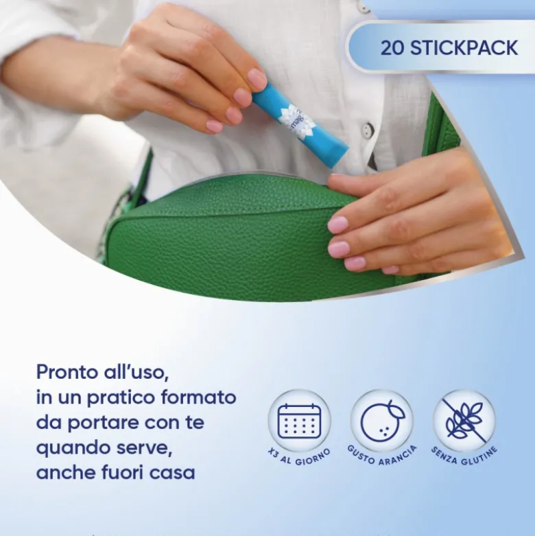 Mag 2 Magnesio Pidolato Integratore Gusto Arancia 20 Bustine Liquide
