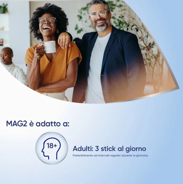 Mag 2 Magnesio Pidolato Integratore Gusto Arancia 20 Bustine Liquide