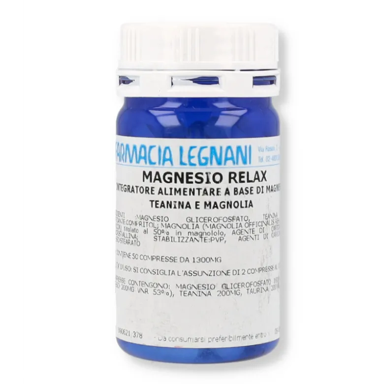 Magnesio Relax Integratore per Rilassamento Muscolare 50 Compresse