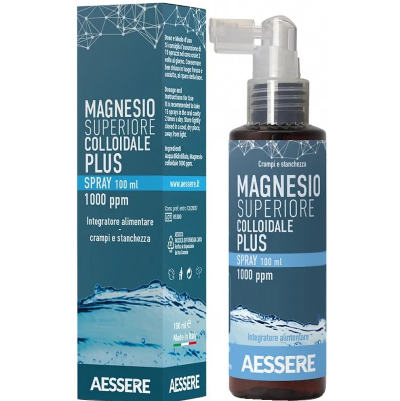 Magnesio Superiore Colloidale Plus Integratore per Stanchezza Spray 100ml