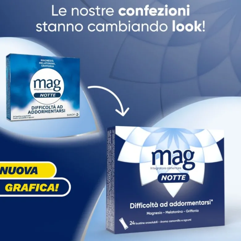 Mag Notte Sonno Integratore per Dormire 24 Bustine