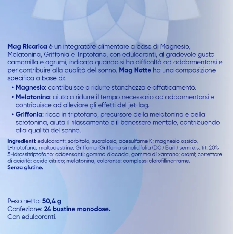 Mag Notte Sonno Integratore per Dormire 24 Bustine