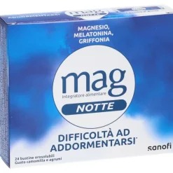 Mag Notte Sonno Integratore per Dormire 24 Bustine