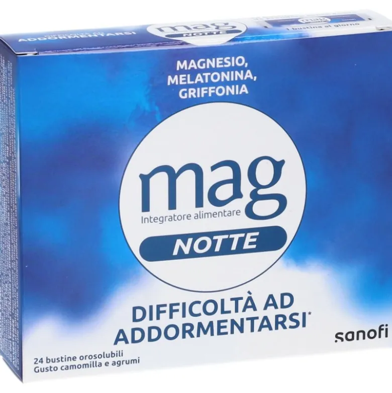 Mag Notte Sonno Integratore per Dormire 24 Bustine