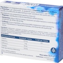 Mag Notte Sonno Integratore per Dormire 24 Bustine