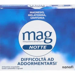 Mag Notte Sonno Integratore per Dormire 24 Bustine