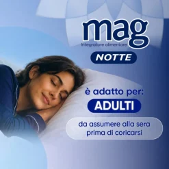 Mag Notte Sonno Integratore per Dormire 24 Bustine