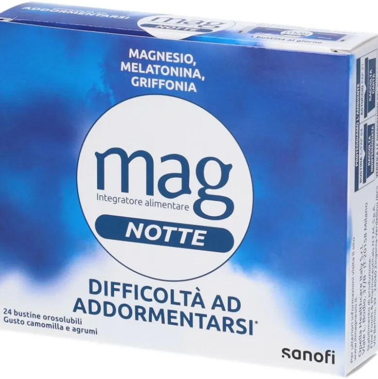 Mag Notte Sonno Integratore per Dormire 24 Bustine