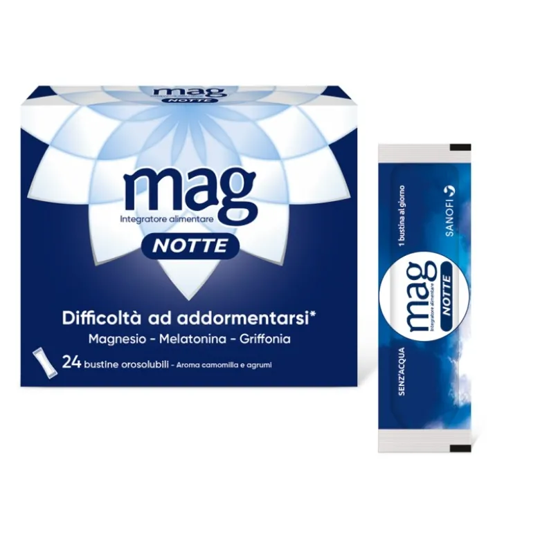 Mag Notte Sonno Integratore per Dormire 24 Bustine