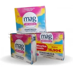 Mag Ricarica 24 Ore Integratore per Stanchezza Aroma Limone 10 + 10 Bustine
