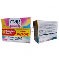 Mag Ricarica 24 Ore Integratore per Stanchezza Aroma Limone 10 + 10 Bustine