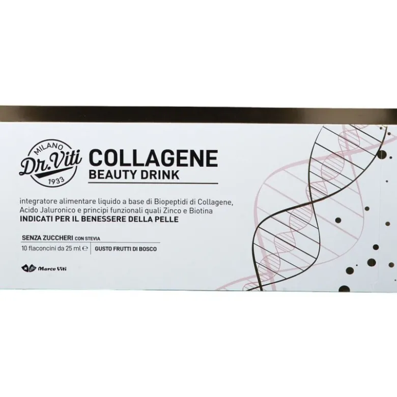 Marco Viti Collagene Beauty Drink Integratore per la Pelle 10 Flaconcini da 25ml