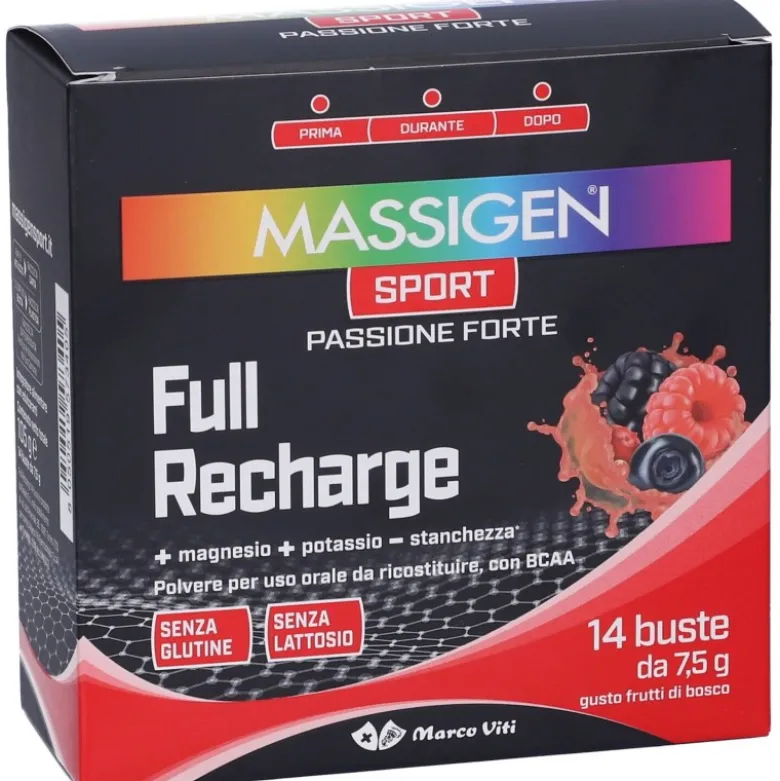 Marco Viti Massigen Sport Full Recharge Integratore Energizzante 14 Bustine da 7,5g
