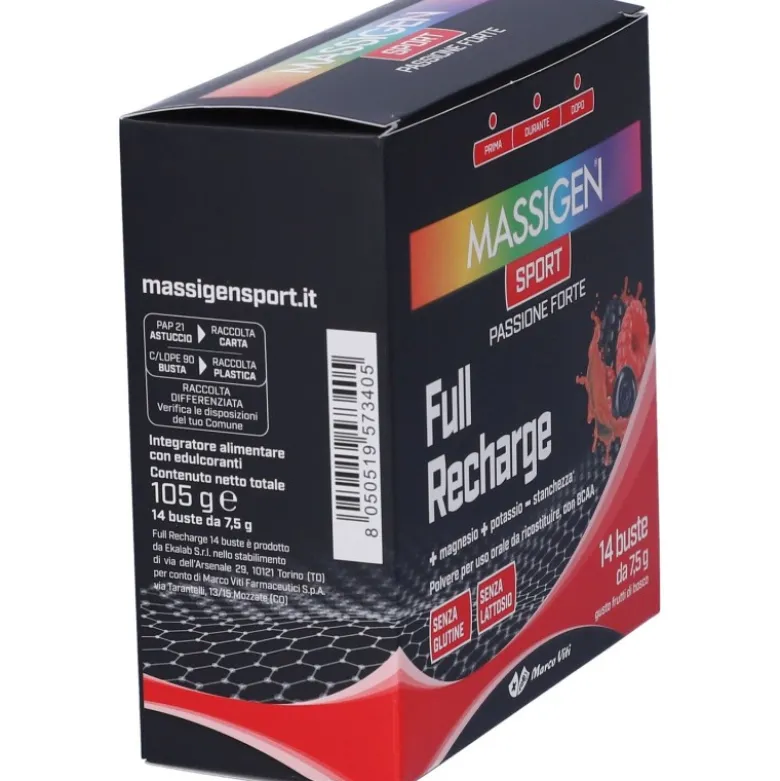 Marco Viti Massigen Sport Full Recharge Integratore Energizzante 14 Bustine da 7,5g