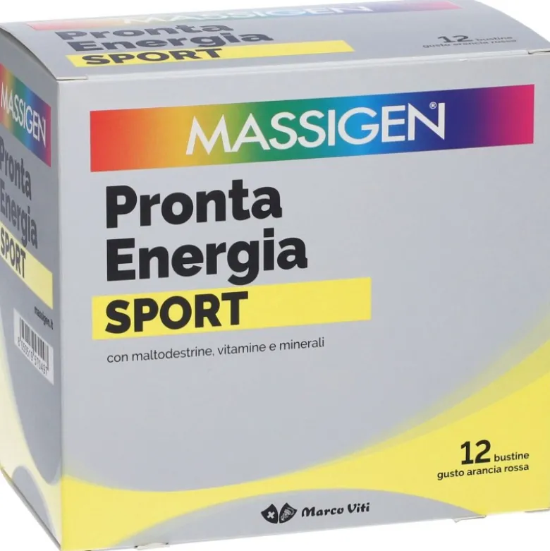 Marco Viti Massigen Sport Pronta Energia Integratore Vitamine Minerali 12 Bustine