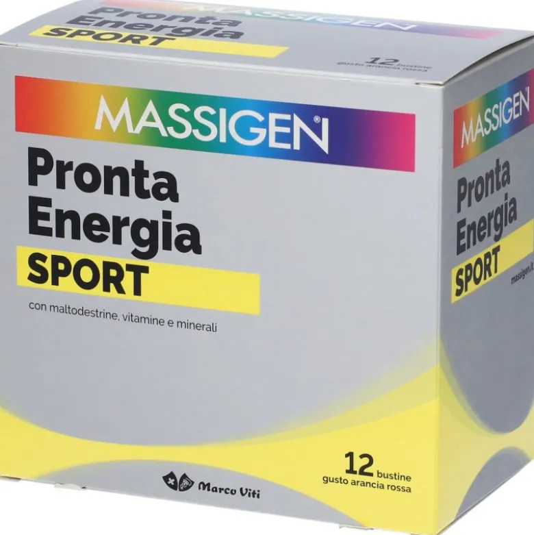 Marco Viti Massigen Sport Pronta Energia Integratore Vitamine Minerali 12 Bustine