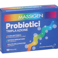 Marco Viti Massigen Tripla Azione Probiotici Fermenti Lattici Flora Intestinale 12 Stick