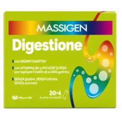 Massigen Digestione Integratore con Enzimi Digestivi per il Benessere Intestinale 24 Bustine