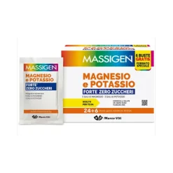Massigen Forte Zero Zuccheri Integratore Magnesio e Potassio24+6 Buste 8gr