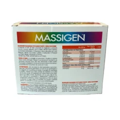 Massigen Magnesio Potassio Forte Zero Zuccheri per Energia e Recupero Gusto Arancia Rossa 30 Bustine
