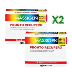 Massigen Pronto Recupero Integratore Ricostituente 14+4 Bustine - 2 Confezioni
