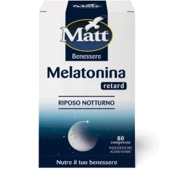 Matt Benessere Melatonina Retard integratore per sonno naturale 80 compresse